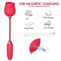 Vibrateur Rose Économique en Forme de Rose, Stimulateur Clitoridien à Succion et Vibration