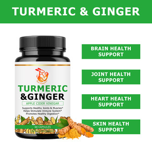 Best Selling Turmeric Ginger Capsules with Turmeric Root Extract Ginger Root Enhanced Nutrient Absorption Natural Herbal Capsule - Product Image 2