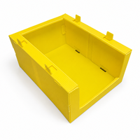 Bac de picking ouvert en plastique ondulé PP, taille personnalisée, pliable pour le picking et le kitage de commandes de vêtements