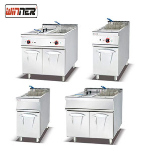 Friggitrice Professionale a Gas in Acciaio Inox per Ristoranti Fast Food, 68000*2BTU, per Patatine Fritte e Pollo - Product Image 5