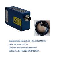 Capteur de distance laser à lumière rouge de haute précision 4-20mA pour la mesure du niveau de matériau et de liquide
