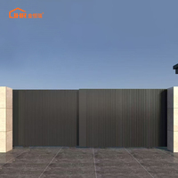 Puerta trasera de seguridad con fotocélula deslizante motorizada JHR, nuevo diseño de bronce en voladizo, puerta eléctrica de aluminio para aplicaciones de hoteles