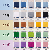 Fils à broder Sashiko 100% coton doux, 6 brins, 30m par couleur, 5 couleurs par paquet, kit de broderie Sashiko écologique personnalisé