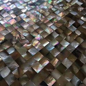 Panneau mosaïque tête de perle, couleur grise et noire, incrustation de stylo, coque, mosaïque, gaufrage - Product Image 1