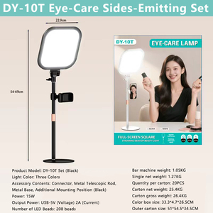 Kit d'éclairage LED pour diffusion <span class=keywords><strong>en</strong></span> direct sur ordinateur, panneau lumineux doux pour <span class=keywords><strong>photographie</strong></span> et vidéographie, lampe de rétroéclairage plein écran - Product Image 6