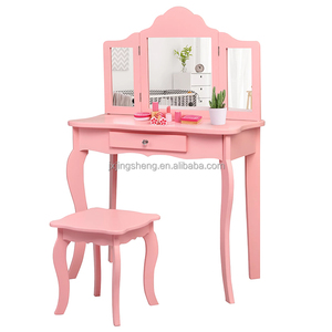 Meubles scandinaves pour enfants <span class=keywords><strong>Coiffeuse</strong></span> pour filles Chambre à coucher Commodes Bureau <span class=keywords><strong>Coiffeuse</strong></span> rose Maquillage pour enfant <span class=keywords><strong>Coiffeuse</strong></span> - Product Image 1