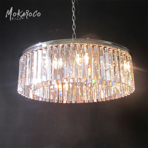 American Vintage High-end Villa Club Hotel Lobby Proyecto de iluminación <span class=keywords><strong>K9</strong></span> Candelabro de cristal de lujo moderno redondo - Product Image 1