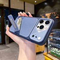 Étui de téléphone portable PC de luxe multicolore avec support intégré pour iPhone 17/16/15/14/13 Pro Max et pour la série Samsung
