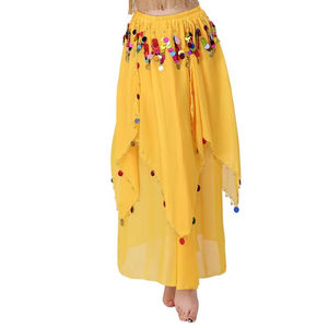 Jupe de danse du ventre pour femmes, jupe de danse du ventre à franges pailletées, jupe en mousseline de soie pour la danse du ventre, vêtements de danse du ventre, vêtements de scène, jupe à paillettes - Product Image 5