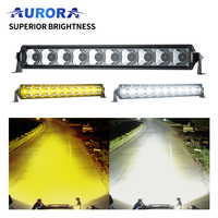 Barre lumineuse LED AURORA double rangée de couleur blanche et jaune Barre lumineuse LED 10 "20" 30 "40" 50 pouces Slim ATV UTV Car Offroad Led Light Bar