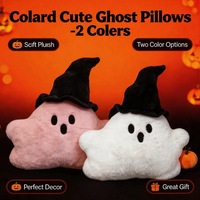 Coussin décoratif fantôme citrouille d'Halloween, super doux, en peluche, rembourrage en coton PP, taille 31cm-50cm, anti-stress, amusant