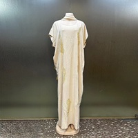 Nouveauté 2025, Robe Longue Ample Tendance Diamant Bubu Ethnique, Caftan Africain Décontracté Dashiki Abaya Taille Unique, Robe d'Été pour Femmes Musulmanes