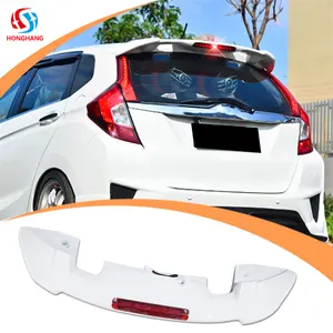 Honghang Manufacture auto spoiler parts New Style Car carbon look rear wing spoiler for Honda Fit 2008-2012