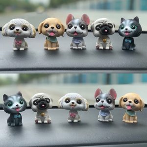 Statue de tête de chien dynamique personnalisée en résine adorable tableau de bord de voiture Golden Retriever décoration chiot cadeau amoureux des animaux de compagnie - Product Image 5