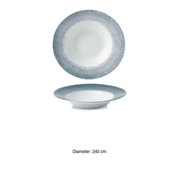 Bol à pâtes Raku bleu 24 cm, intérieur 13,5 cm, Churchill Studio Prints