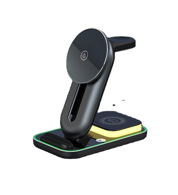 2026 New Trending 3in1 Foldable Magnetic Wireless Charging Stand 15W QC3.0 Fast Charging USB Type-C Eco-Friendly ABS Desk