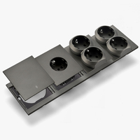 Interruptores y Enchufes de Pared WESA Ultrafinos con Botón Pulsador de 1/2/3 Vías, Enchufe Europeo de 1/2 Vía, Combinación Libre, Diseño Moderno de Lujo