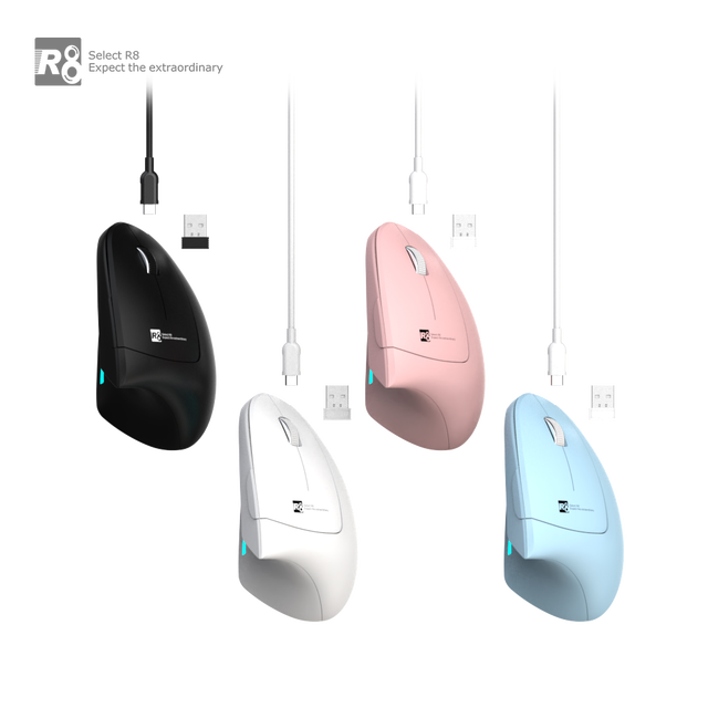 Ergonomic 6D Mouse Wireless/Wired Vertical Mice for Windows Android 2.4G USB Computer Mouse