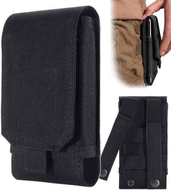 6" Tactical Molle Cellphone Pouch Mobile Phone Carry Bag Universal EDC Security Pack Accessory Kit Waist Bag Phone Cover Case