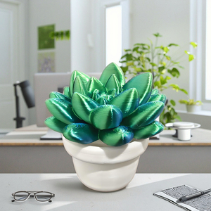 Bonsái suculento artificial impreso en 3D, juguete novedoso para decoración de escritorio, flores impresas en 3D, adornos en maceta, juguete - Product Image 2