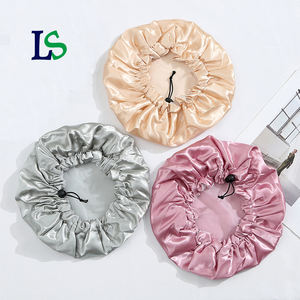 <span class=keywords><strong>Bonnet</strong></span> de douche imperméable en satin double couche pour teinture capillaire, ski, cyclisme, affaires, pêche, fête - Product Image 1