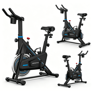 YACONSTAR YC-740 Vélo d'appartement professionnel avec frein à friction numérique, transmission par courroie, <span class=keywords><strong>cadre</strong></span> en acier, résistance à la charge, capacité maximale 120 kg - Product Image 4