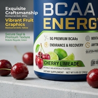 Poudre Énergisante BCAA Marque Blanche OEM/ODM 5g – BCAAs Premium Saveur Cerise-Limeade – Complément Sportif pour l'Endurance et la Récupération