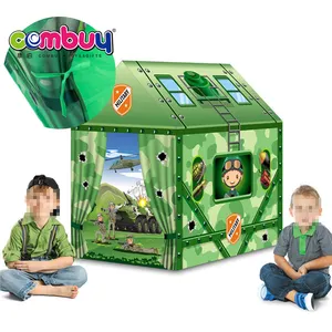 नए उत्पाद गर्म बिक्री इनडोर खेल खेल खिलौना रंगीन बड़ा सैन्य सेट बच्चों तम्बू पॉप अप