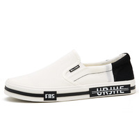 Chaussures hommes toile baskets décontractées pour Menlight sans lacet vulcanisé confortable hommes appartements mocassins nouveau noir formateurs Zapatos Hombre