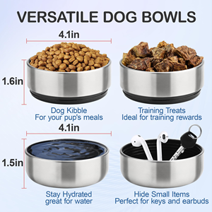 Bouteille d'eau portable 2-en-1 en acier inoxydable de 32 oz (946 ml) avec logo personnalisé et récipient alimentaire pour animaux de compagnie - Product Image 5