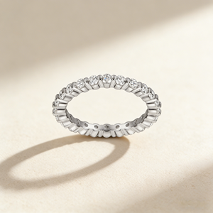 Full Eternity <b>Ring</b> 925 Sterling Silver Round CZ Eternity Band Prong <b>Set</b> <b>Wedding</b> Anniversary Stackable <b>Ring</b> <b>for</b> <b>Women</b> - Product Image 6