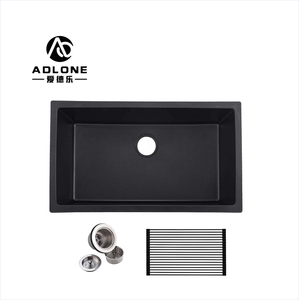 Évier de cuisine en granit à bol unique fait à la main Lavabo en marbre populaire sans robinet Accessoires de cuisine personnalisables - Product Image 4