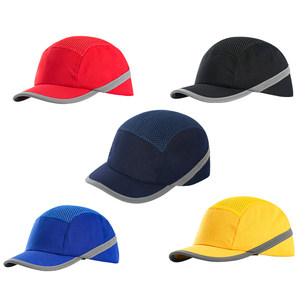 Casquettes de sécurité de style casquette de baseball pour hommes et femmes, respirantes, casques rigides avec bandes réfléchissantes, casquettes de sécurité en gros - Product Image 2