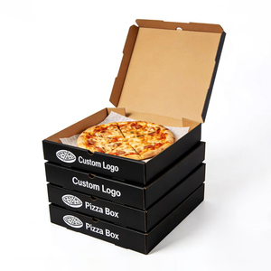 Cajas <span class=keywords><strong>de</strong></span> <span class=keywords><strong>Pizza</strong></span> Negras Personalizadas por el Fabricante en Todos los Tamaños: 6, <span class=keywords><strong>7</strong></span>, 8, 9, 10, 11, 12, 13, 14, 15, 16, 17, 18, 19 y 20 Pulgadas - Product Image 1