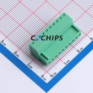 MX2EDGK-2.54-10P-GN01-Cu-Y-A Plug-in Terminal Block P=2.54mm Connector Male Plug 2.54mm Green 10P - Product Image 2