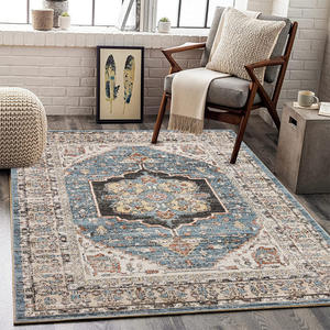 Alfombra Vintage Chic Wan Xinlong, Rectangular, con Patrón de Medallón, Resistente a las Manchas, Fácil de Cuidar, Alfombra Grande para Sala de Estar - Product Image 4