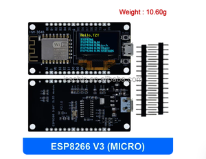 Placa de Desarrollo ESP8266 con Interfaz Serial CH340G, Módulo Wi-Fi NodeMCU y Pantalla OLED de 0.96 Pulgadas 128x64 - Product Image 3