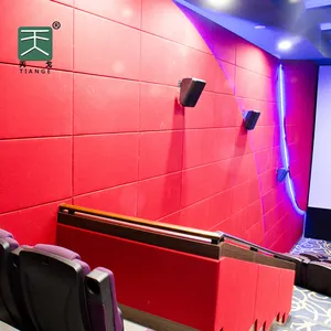 TianGe habitación interor de pared decorativo de fuego y de tela a prueba de sonido acústico de tejido en forma de paneles para el cine