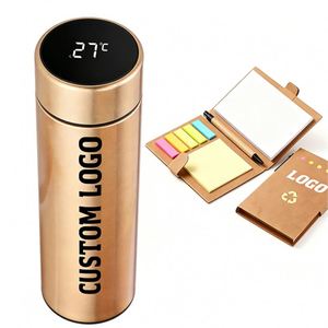 Cadeau d'entreprise promotionnel, bouteille d'eau intelligente à double paroi isolée thermiquement de 500 ml avec affichage numérique LED de la température, logo personnalisé - Product Image 1