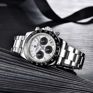 นาฬิกาข้อมือควอตซ์ PAGANI DESIGN 1664 หน้าปัดลายอุกกาบาต สายซิลิโคน กันน้ำ 100 เมตร กระจกแซฟไฟร์ โครโนกราฟ นาฬิกาผู้ชาย - Product Image 5
