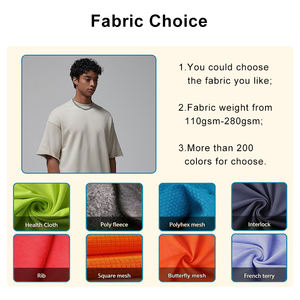 เสื้อยืดผู้ชายสีดำทรงหลวมขนาดใหญ่พิเศษ 400 GSM ผ้าคอตตอน 100% ถักแบบสบายๆ ไม่เป็นขุย สั่งทำโลโก้ได้ ขายส่ง - Product Image 4