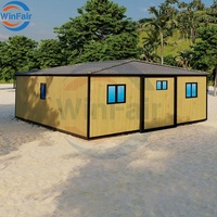 WinFair-Maisons Mobiles Cool Préfabriquées de 40 Pieds, Conteneur Extensible en Turquie, Maisons Préfabriquées de 3 Chambres à Coucher et Salon