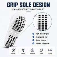 Chaussettes antidérapantes double couche pour football, vente chaude d'usine, logo personnalisé