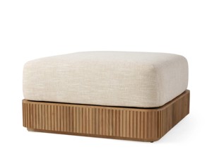 เก้าอี้พักผ่อนกลางแจ้งแบบมินิมอล หุ้มเบาะหนานุ่ม ทนทานทุกสภาพอากาศ ทำจากไม้สัก - Product Image 4