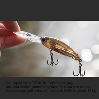 LUTAC Suspension Shad 60mm 8.3g Tics Stop Slow Floating Deep Diving Long Casting Bionics Mandarin Fish Minnow Fakes Bait