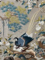 Peintures et décorations murales SUNGPU, broderie texturée de luxe, motif floral d'arbre aux cent oiseaux et au phénix, décoration murale brodée