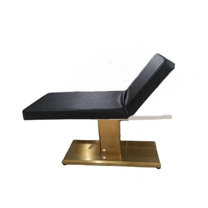 Kisen Modern Beauty Spa Cosmetic <b>Table</b> 80cm Black Massage Treatment 3 Electric Motors Curved <b>Lash</b> <b>Bed</b> Gold Base for Bedroom Sale - Product Image 3