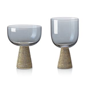 كوب زجاجي مارتيني أنيق مصنوع يدويًا بقاعدة مرصعة بحجر الراين كوكتيل حفلات - Product Image 6