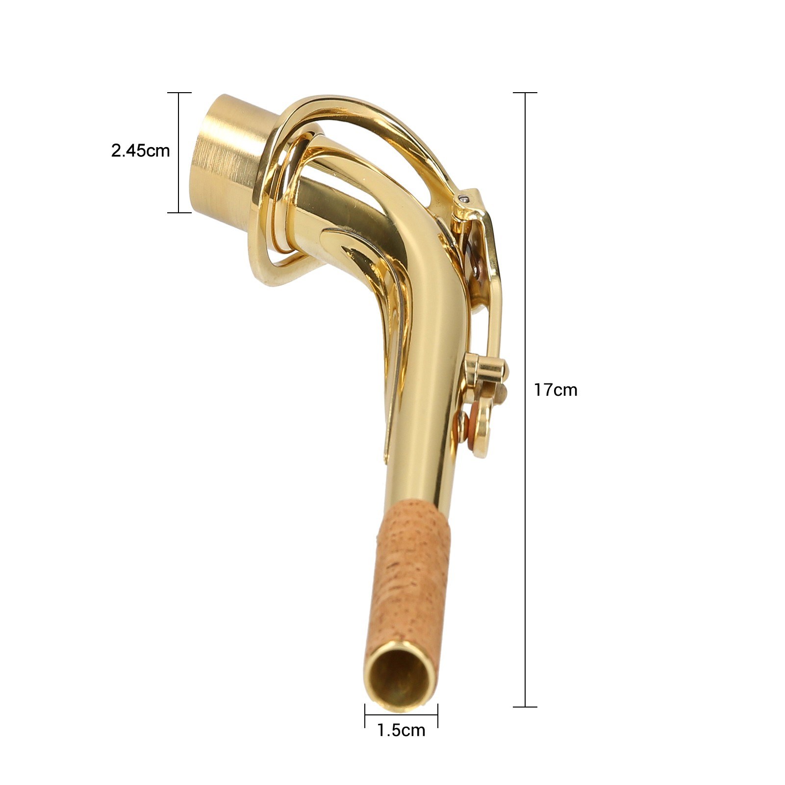 Brass Bend Neck Replacement for Alto Saxophone & Mouthpiece Accessory