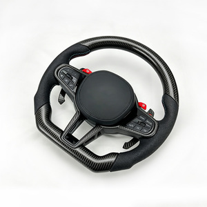 Nouveau volant de voiture en cuir perforé et fibre de carbone, couleur de couture personnalisée pour F01 F02 F06 F07 F11 F13 F30 F80 - Product Image 3